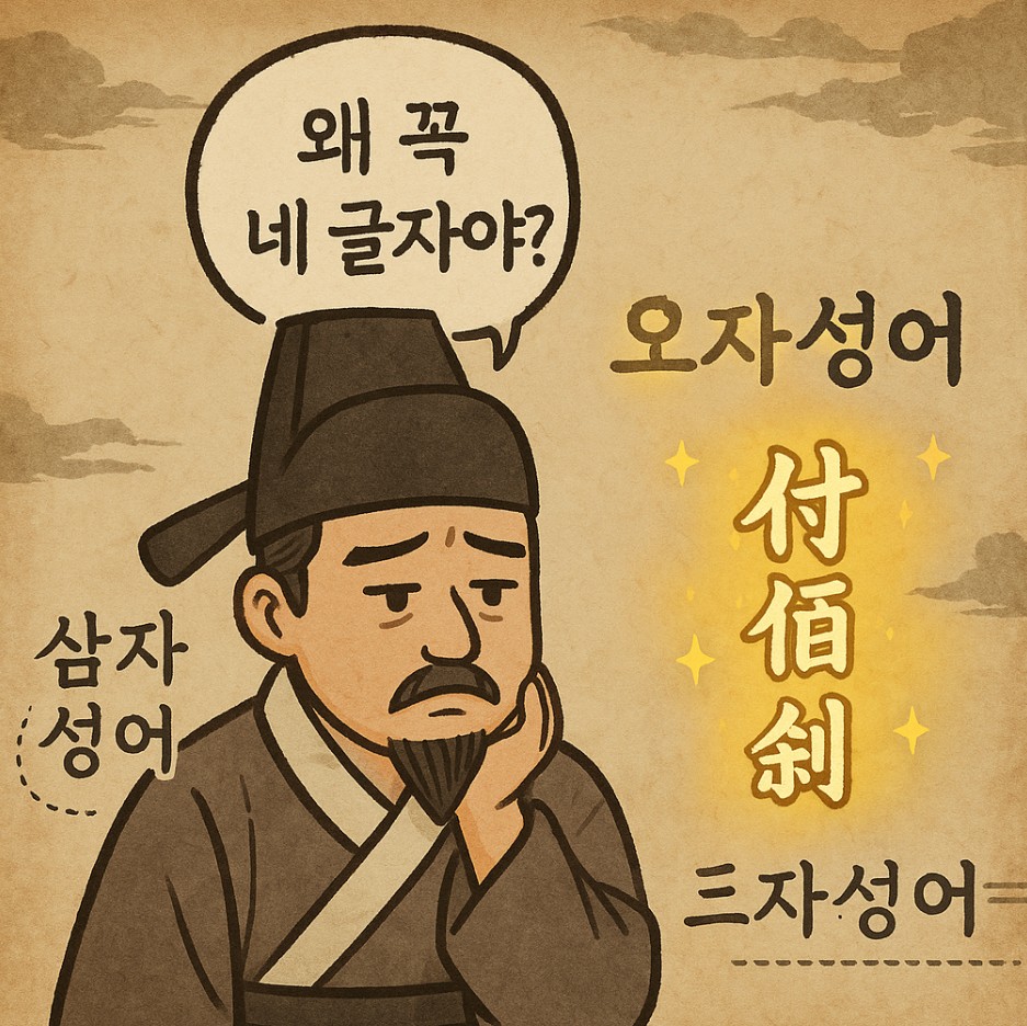 사자성어는 있는데 왜 오자성어, 삼자성어는 없을까?